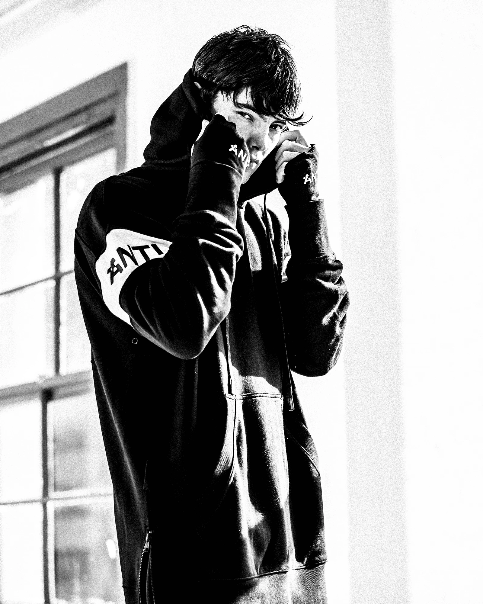 Non Human Hoody in Black/White