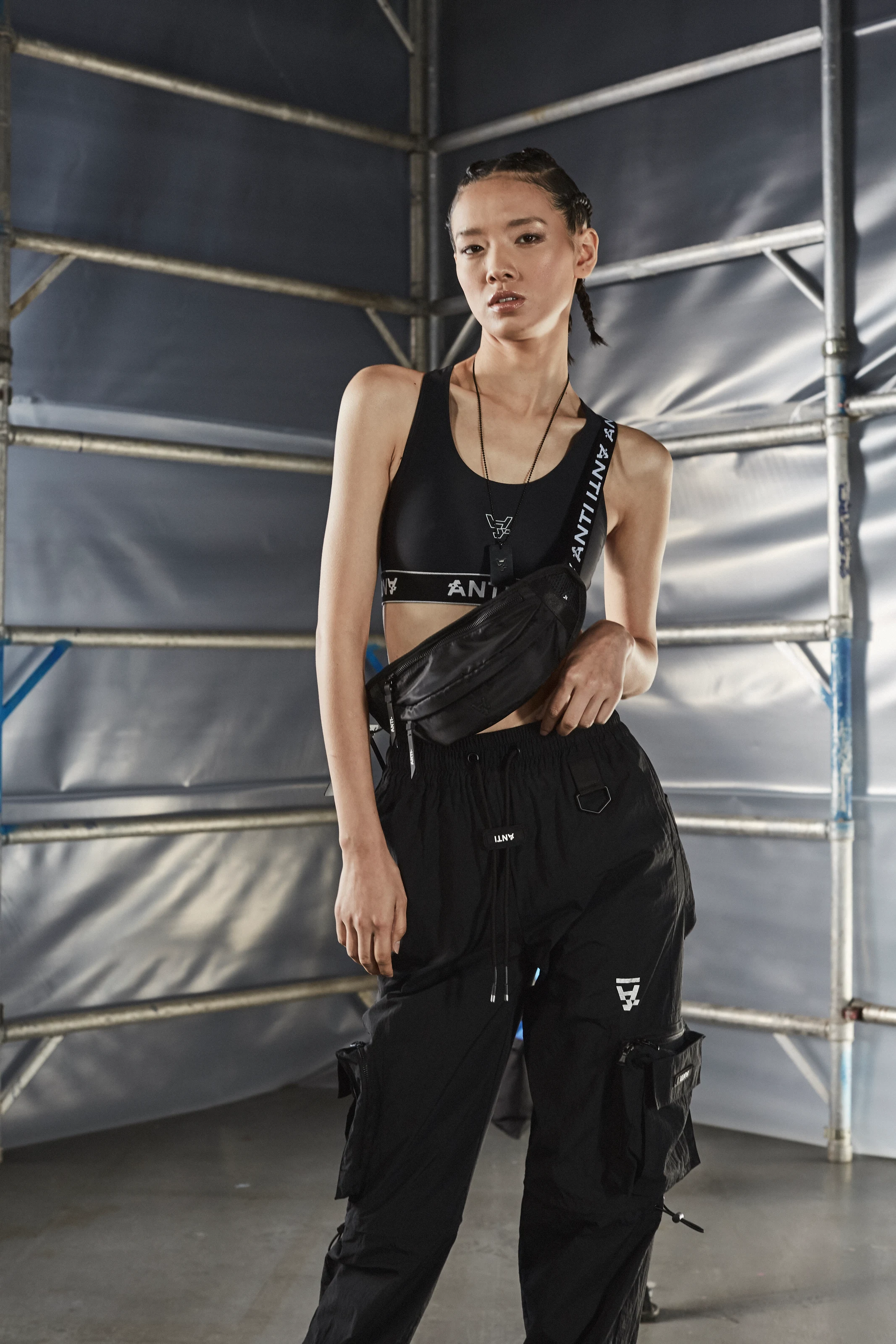 FUTURE SPORTS BRA w/ FUTURE CARGO JOGGER (Front)