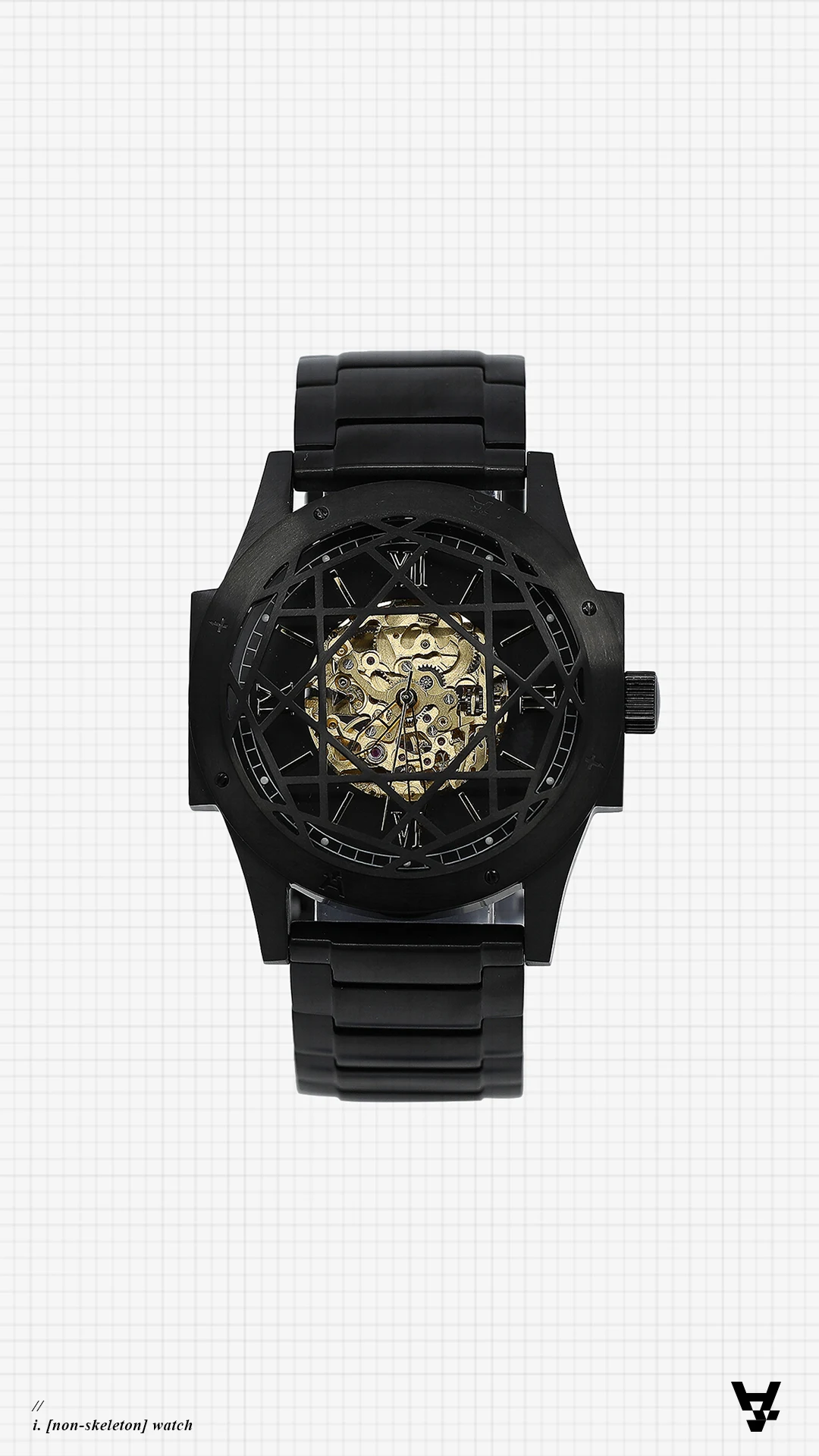 NON SKELETON WATCH - BLACK CAGE